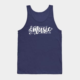 Music is life (white) Tank Top